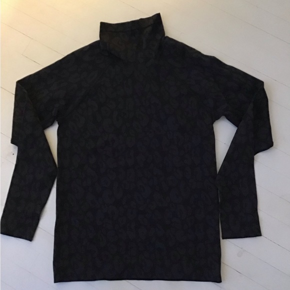 NWT Sweaty Betty High Neck Leopard Jacquard Base Layer Top - Picture 5 of 10